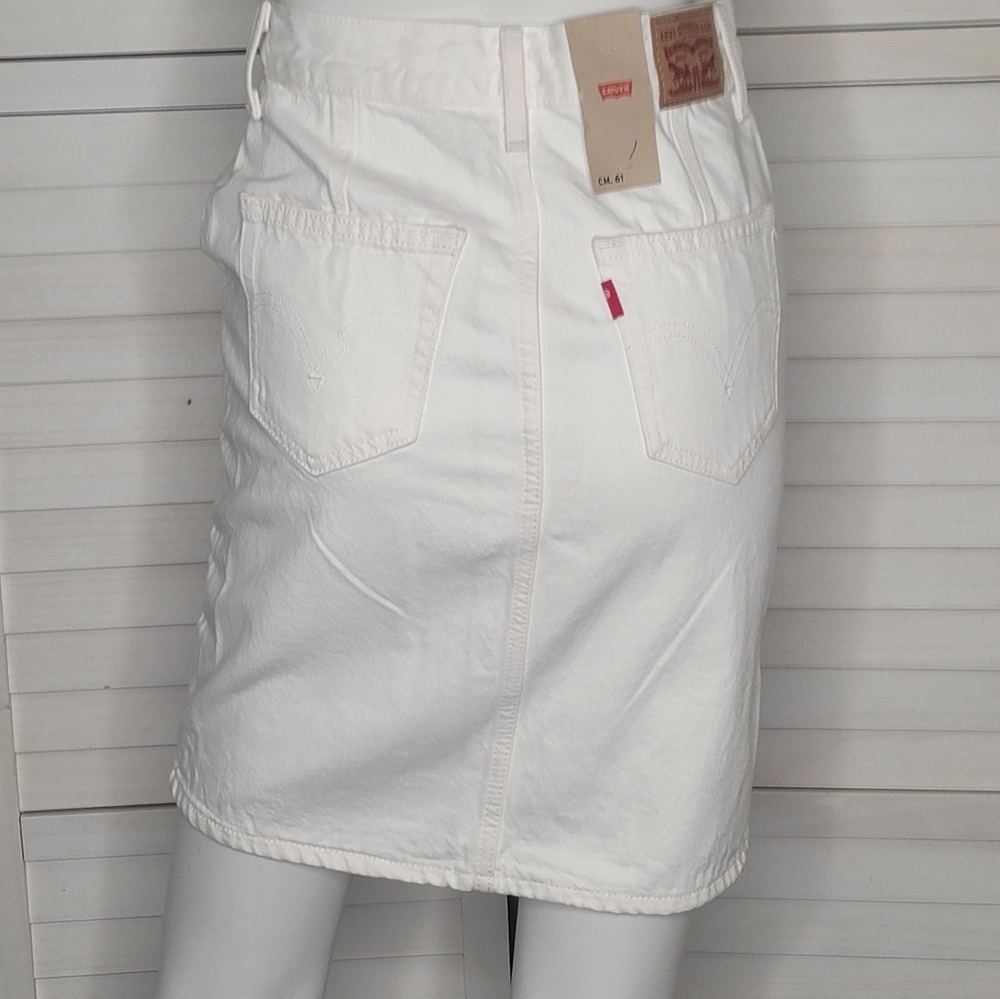 A Line Button Front Denim Skirt   size XXS (W24) NWT - Picture 8 of 12